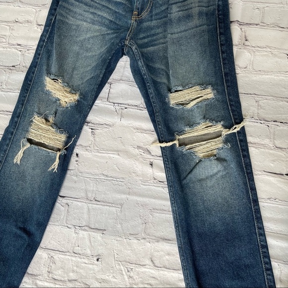 Hollister Slim Straight Stretchy with Distressed Jeans Size: W26, L30 - Picture 7 of 12